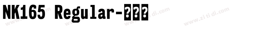 NK165 Regular字体转换